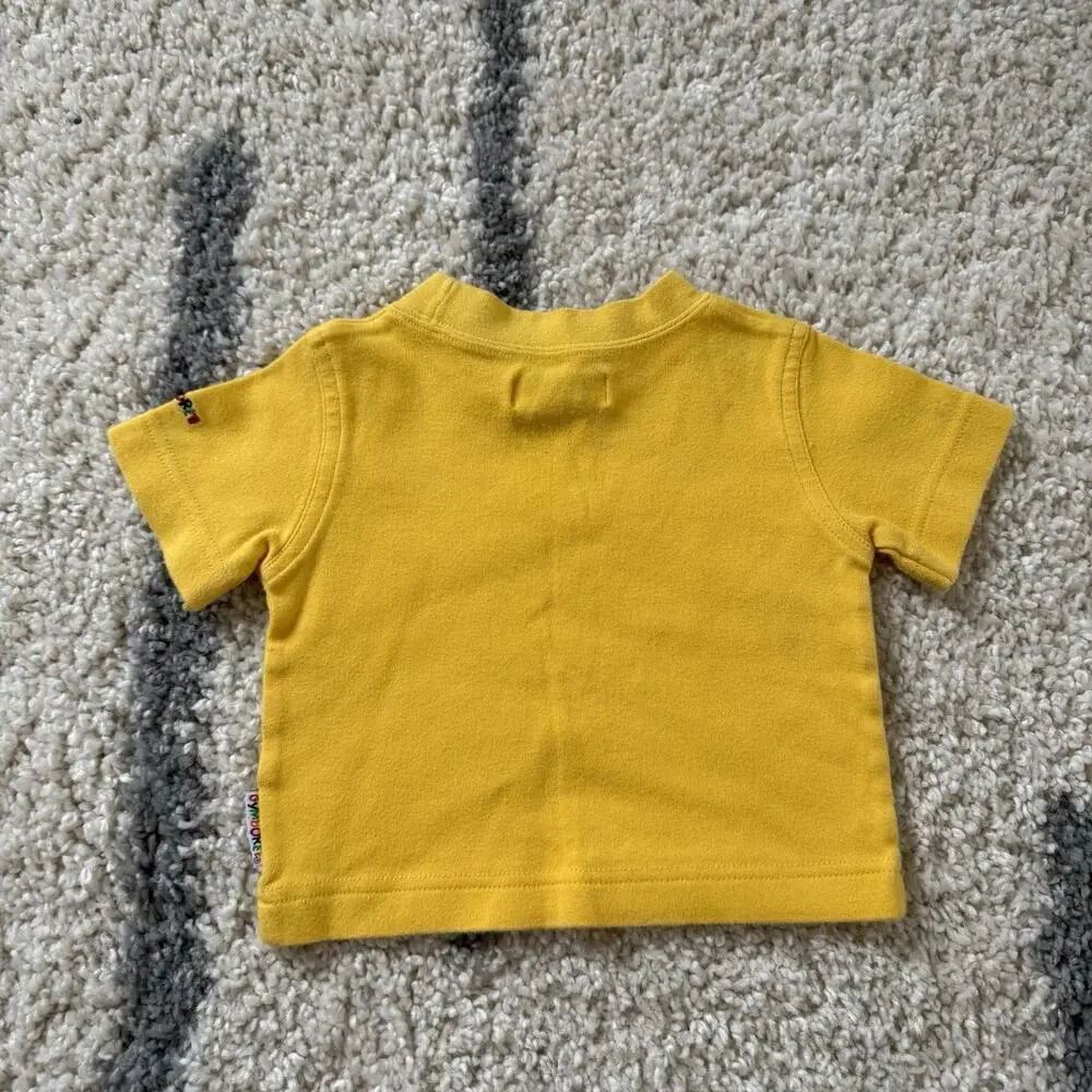 Vtg Gymboree 12 Months XS Yellow Tshirt Logo Basic Rainbow Tag 90s Crewneck
